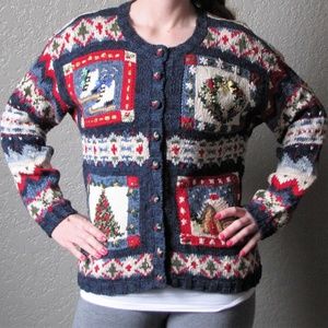 Medium Blue "Ugly" Christmas Sweater